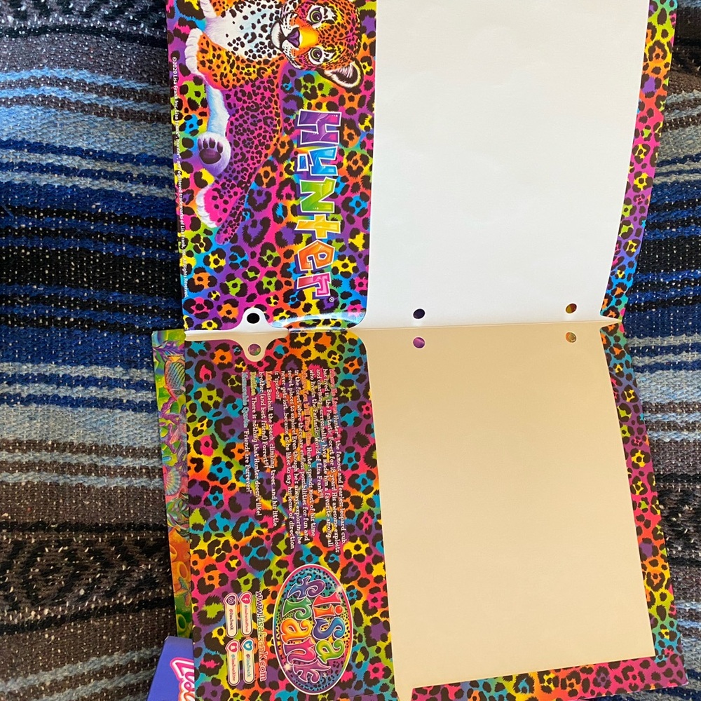 Lisa Frank 2 Pocket Portfolio Folder 3-Hole folders - Picture 7 of 8